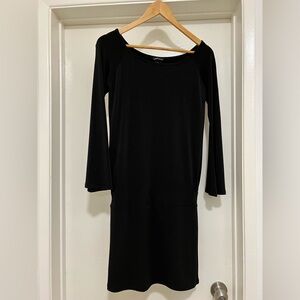 Moda International Black Long Sleeve Mini Dress